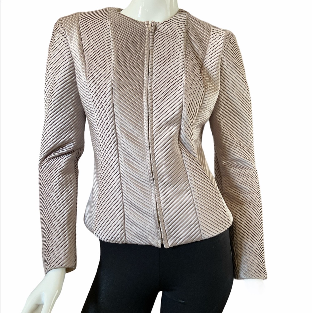Vintage Couture Farinae Pleated Design Jacket